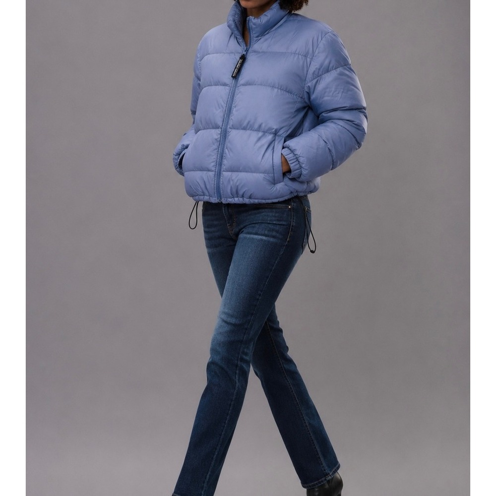 Sierra Designs 600 Powerfill Goose Down Puffer Jacket Blue Women Small